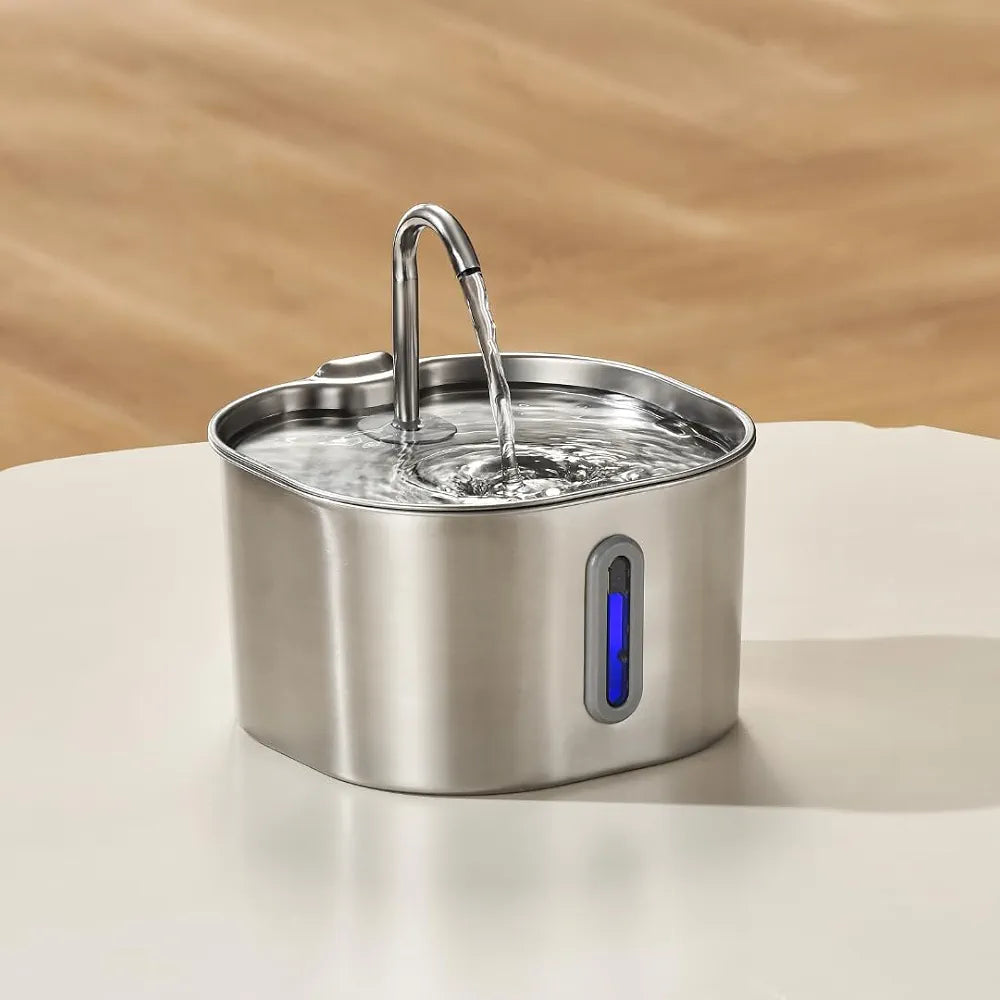 Stainless Steel Cat Water Fountain 2.2L