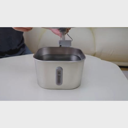 Stainless Steel Cat Water Fountain 2.2L