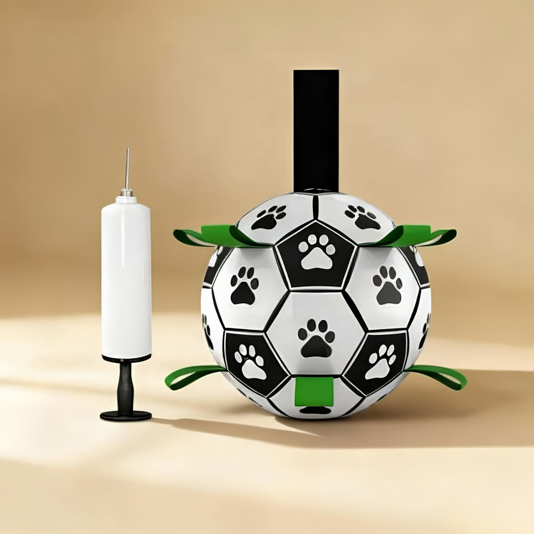 Interactive Dog Soccer Ball with Grab Tabs